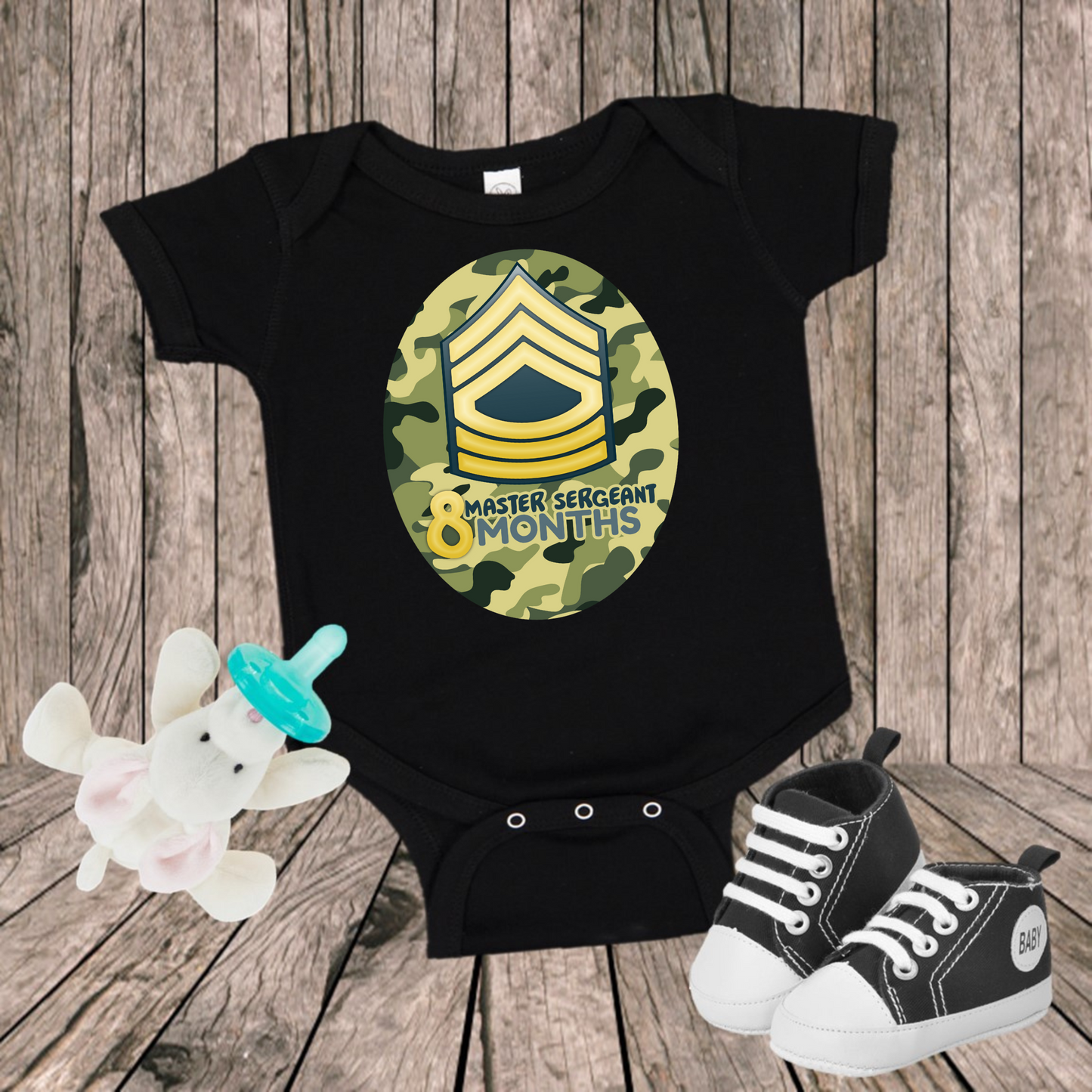 08 Month Master Sergeant Bodysuit